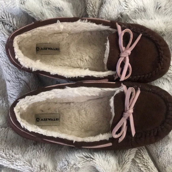 Airwalk Shoes Airwalk Fur Lined Slippers 4 Brown Vegan Leather